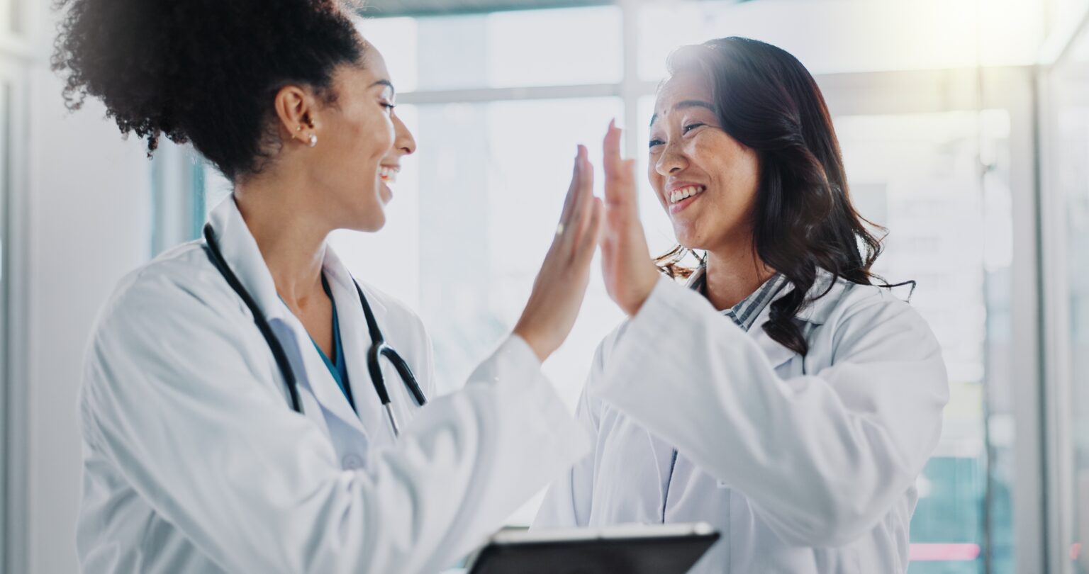 Doctors High Five For Success